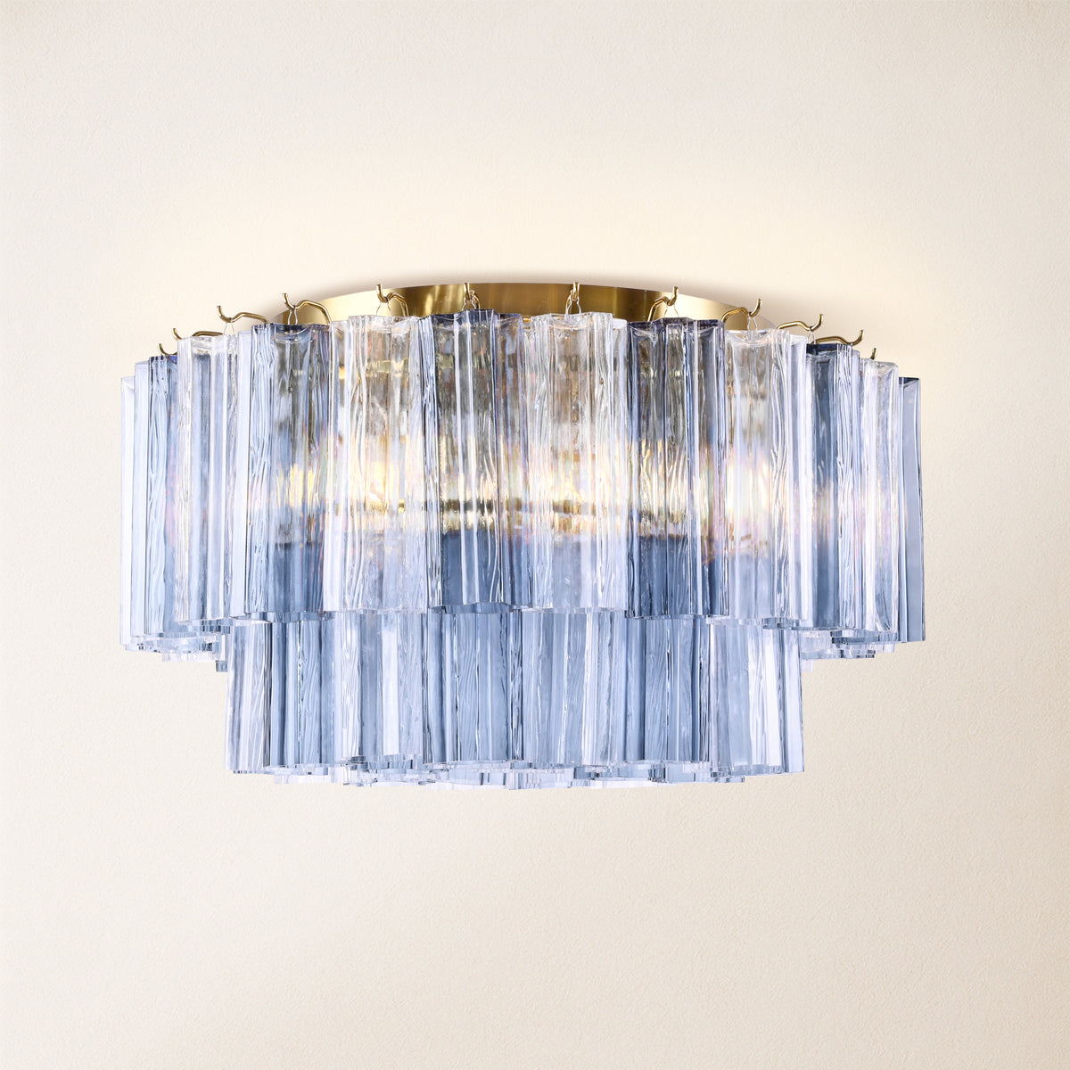 Dawel Glass Round Flush Mount 24"D