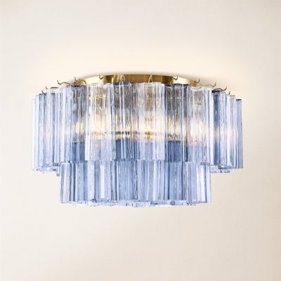 Dawel Glass Round Flush Mount 24"D