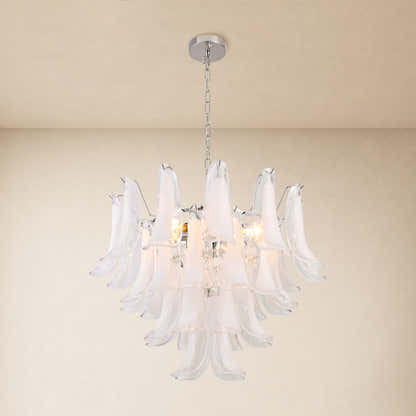 Nivelle Frosted Glass Round Chandelier 23.6"D