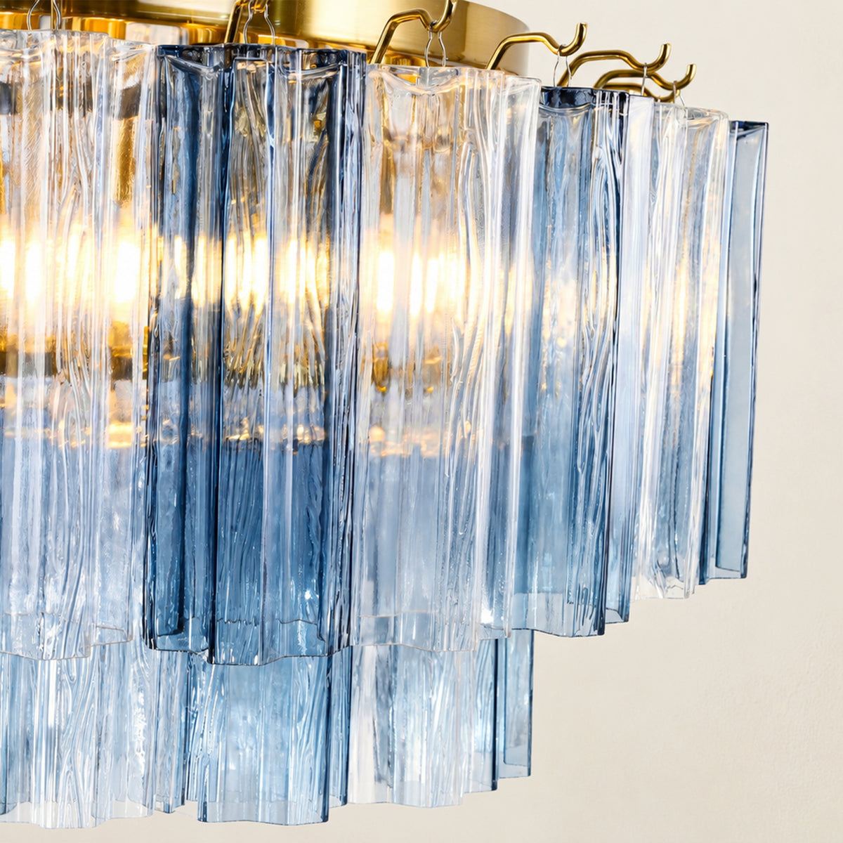 Dawel Glass Round Flush Mount 24"D