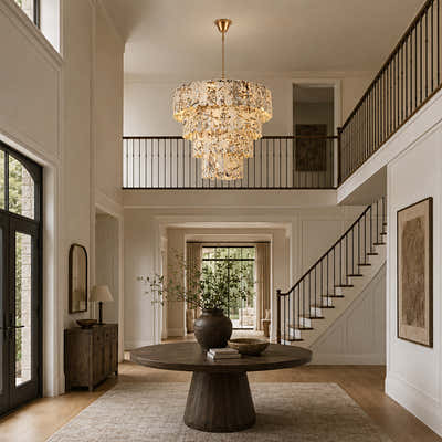 Pietra Quartzite Tiered Chandelier 39.3"D