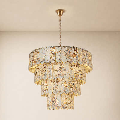 Pietra Quartzite Tiered Chandelier 39.3"D