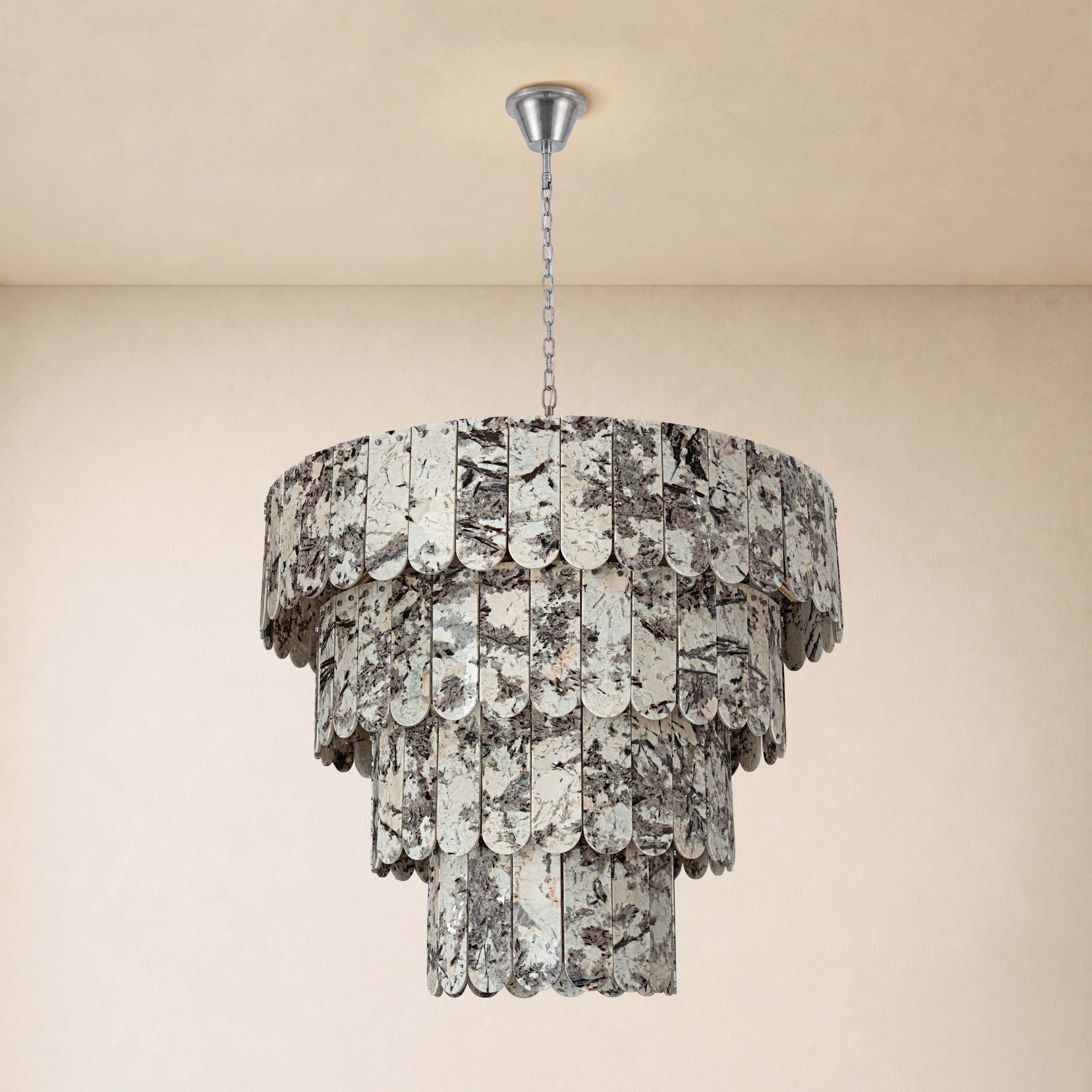 Pietra Quartzite Tiered Chandelier 39.3"D