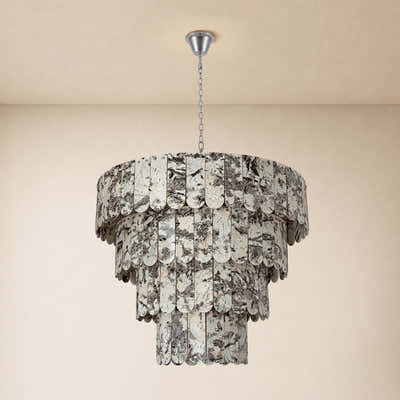 Pietra Quartzite Tiered Chandelier 39.3"D