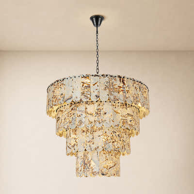 Pietra Quartzite Tiered Chandelier 39.3"D