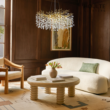 Frostleaf Crystal Cascade Branch Round Chandelier 102cm