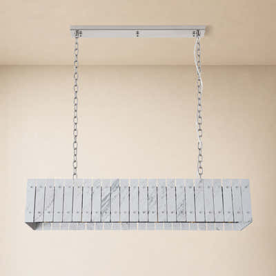 Pietra Marble Rectangular Chandelier 47.2"W