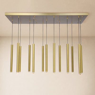 Lyrion Crystal Cylinder Linear Chandelier 48"W 