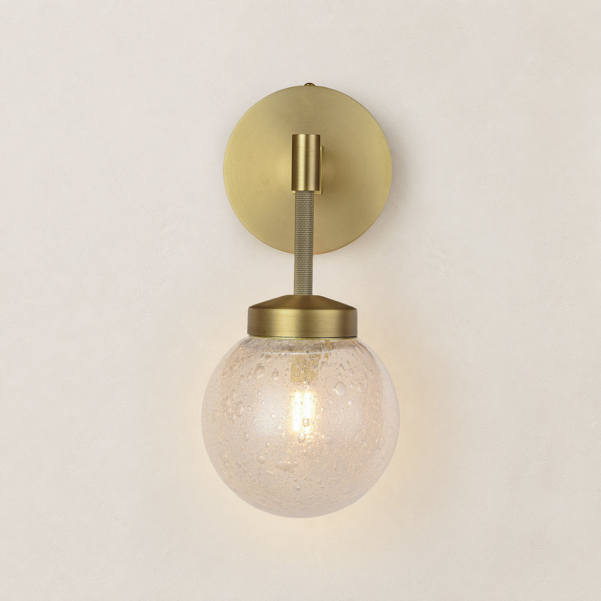 Liorenne Bubble Glass Globe Wall Sconce 4.7"D 