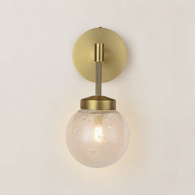 Liorenne Bubble Glass Globe Wall Sconce 4.7"D 