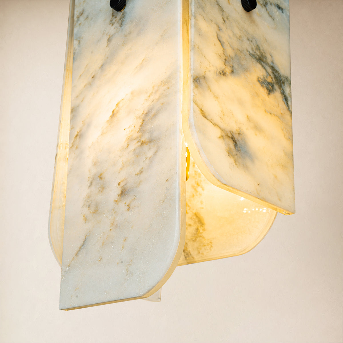 Pietra White Marble Pendant 5.9"D