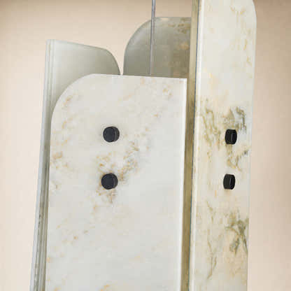 Pietra White Marble Pendant 5.9"D