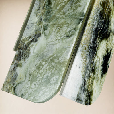 Pietra Green Marble Oval Pendant Light 5.9"D