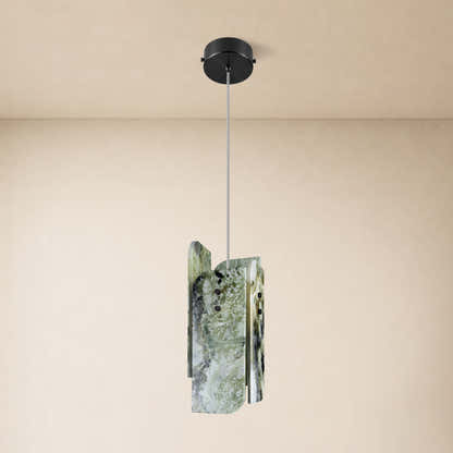 Pietra Green Marble Oval Pendant Light 5.9"D