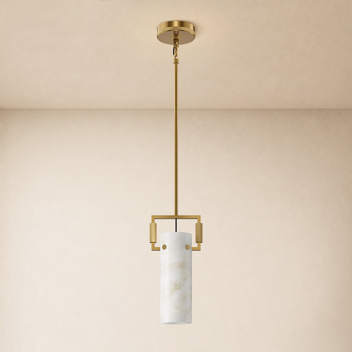 Lioren Resin Cylinder Pendant Light 6.5"D
