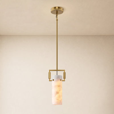 Lioren Resin Cylinder Pendant Light 6.5"D