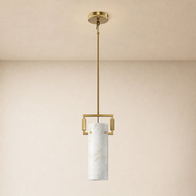 Lioren Resin Cylinder Pendant Light 7.5"D