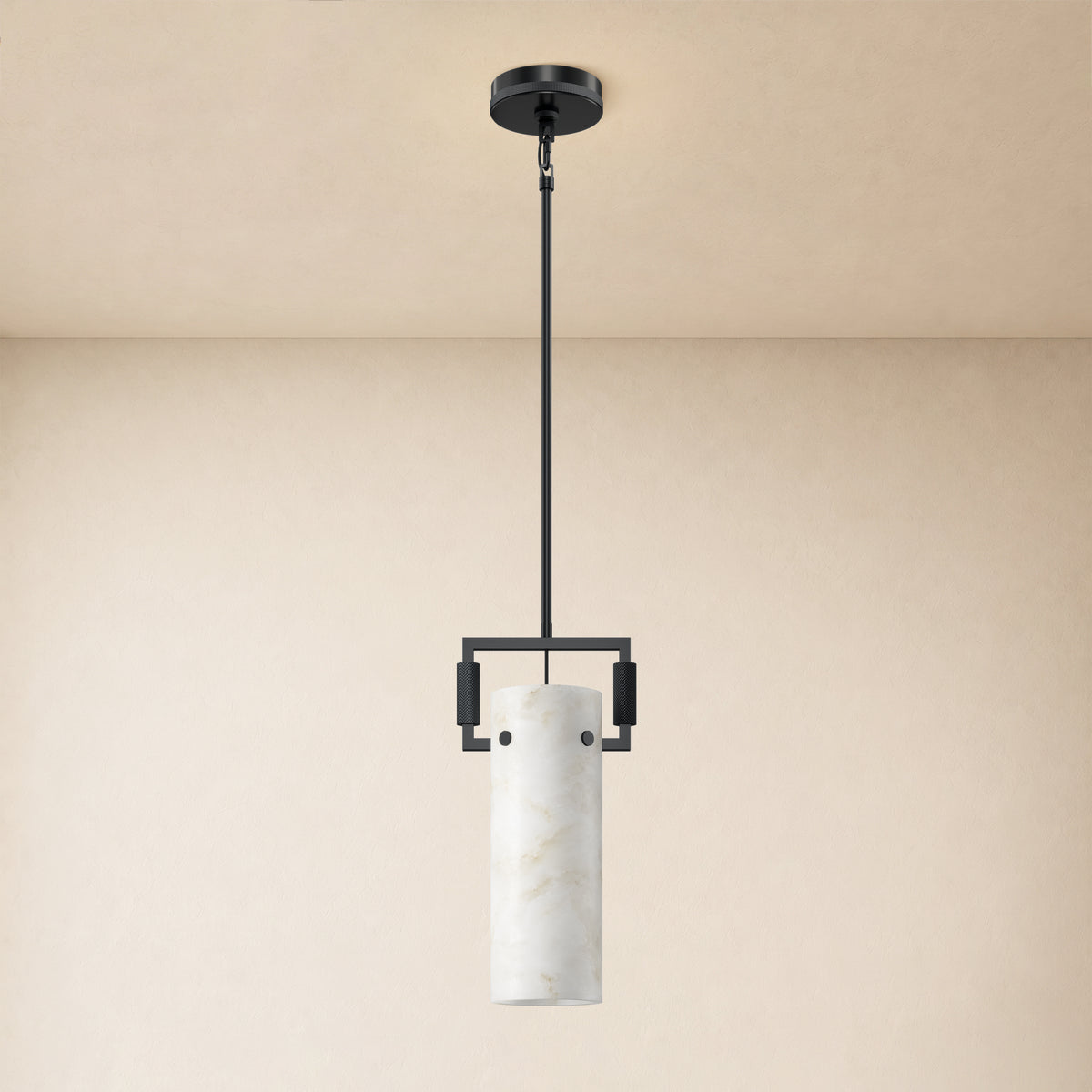 Lioren Resin Cylinder Pendant Light 7.5"D