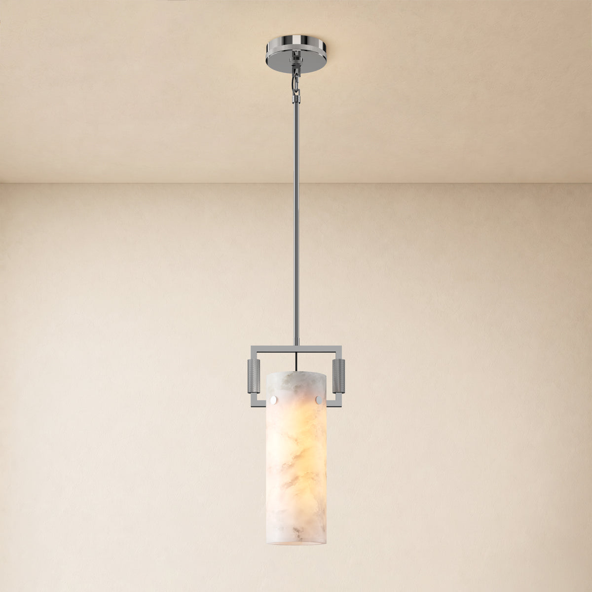 Lioren Resin Cylinder Pendant Light 7.5"D