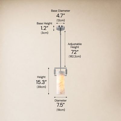 Lioren Resin Cylinder Pendant Light 7.5"D