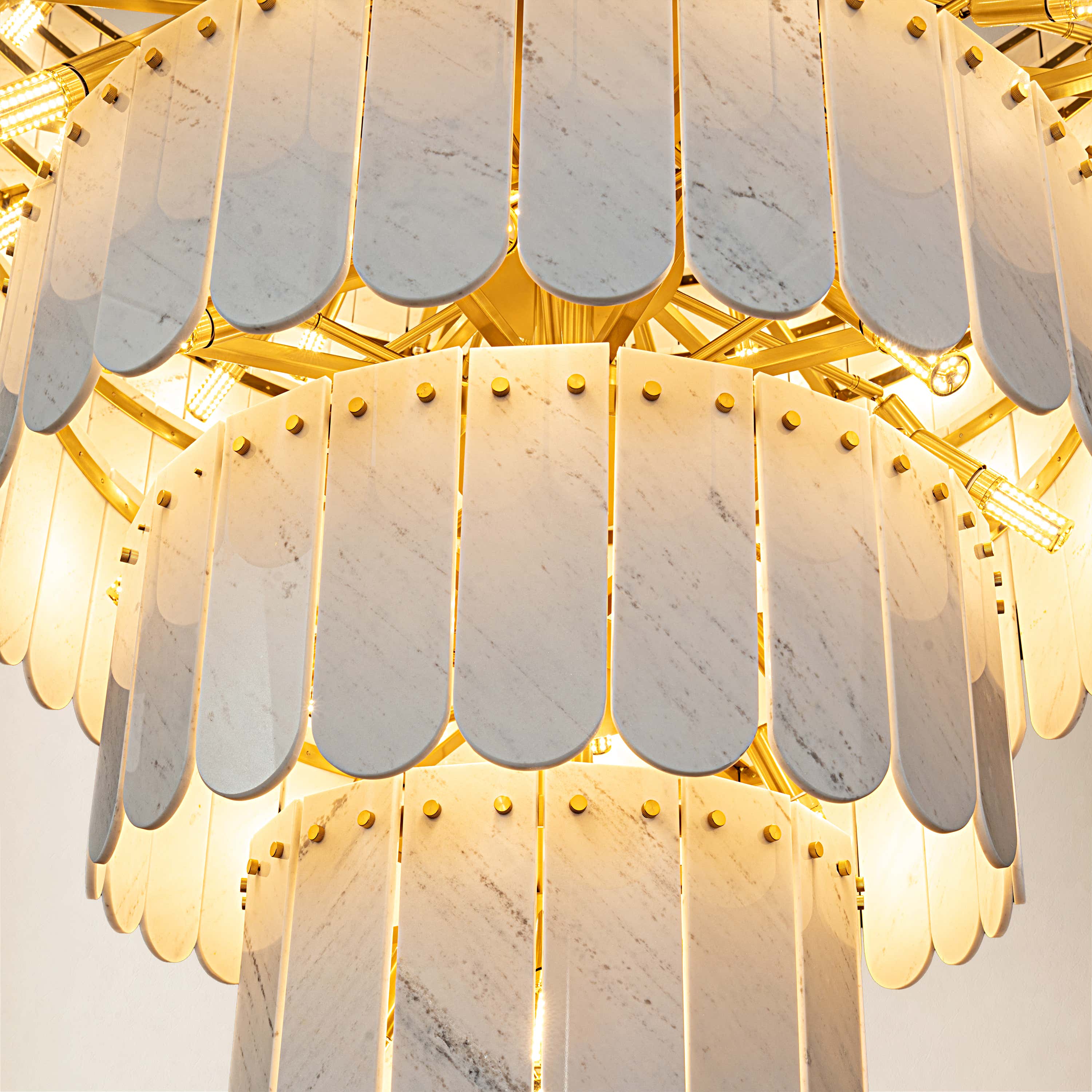 Pietra Marble Tiered Chandelier 79.8"D