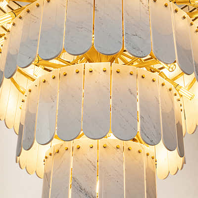 Pietra Marble Tiered Chandelier 79.8"D
