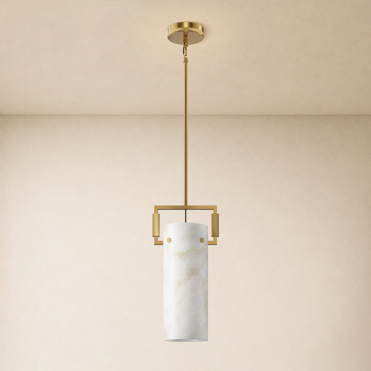 Lioren Resin Cylinder Pendant Light 8.8"D