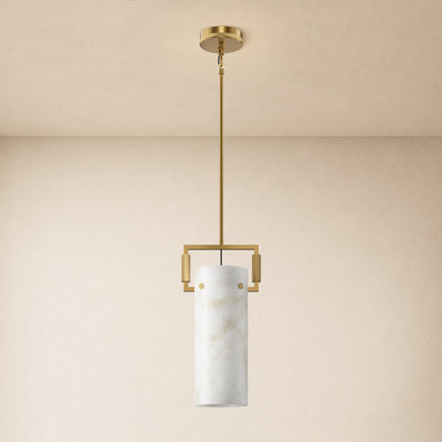 Lioren Resin Cylinder Pendant Light 8.8"D