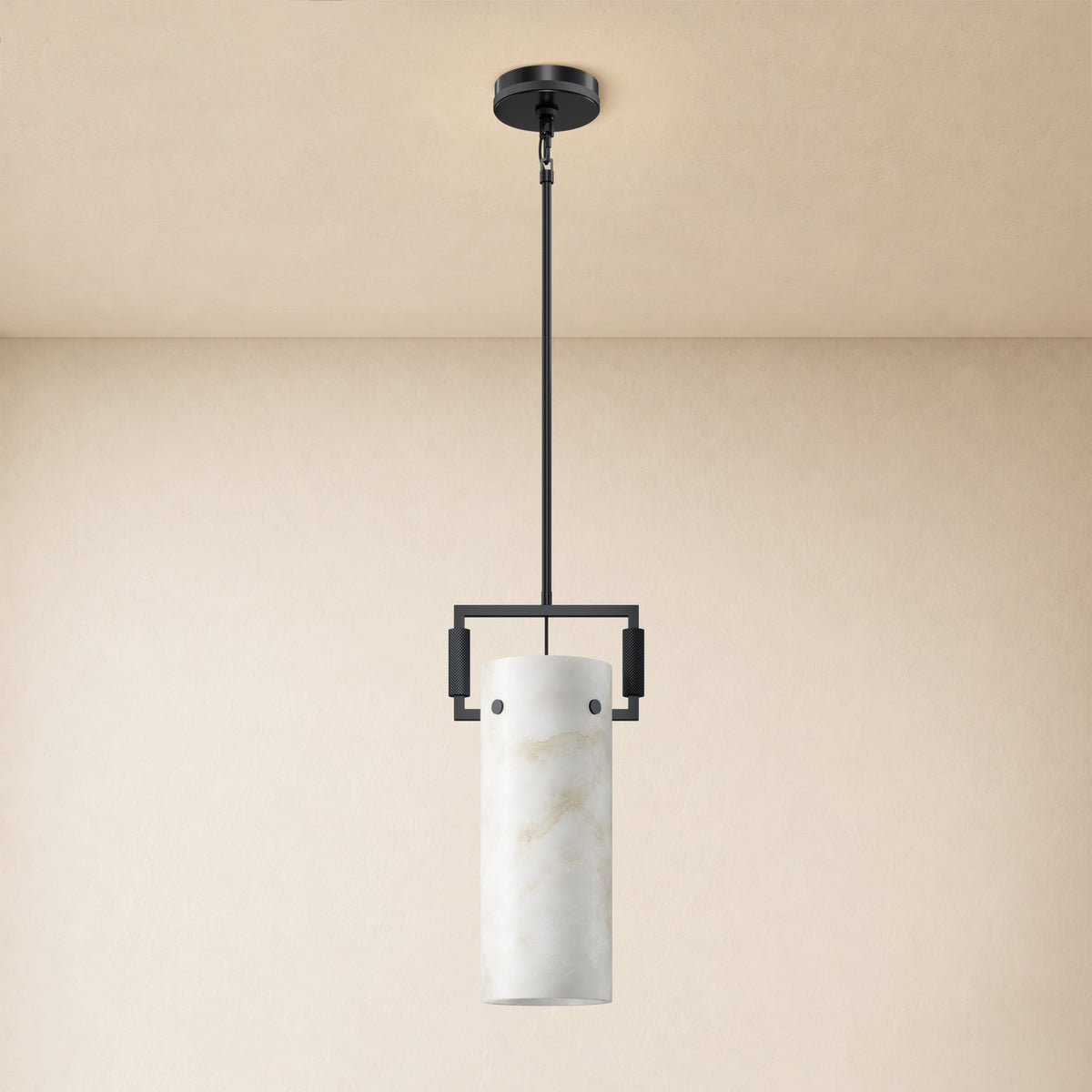 Lioren Resin Cylinder Pendant Light 8.8"D