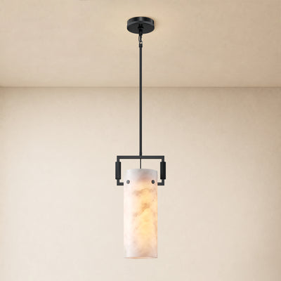 Lioren Resin Cylinder Pendant Light 8.8"D