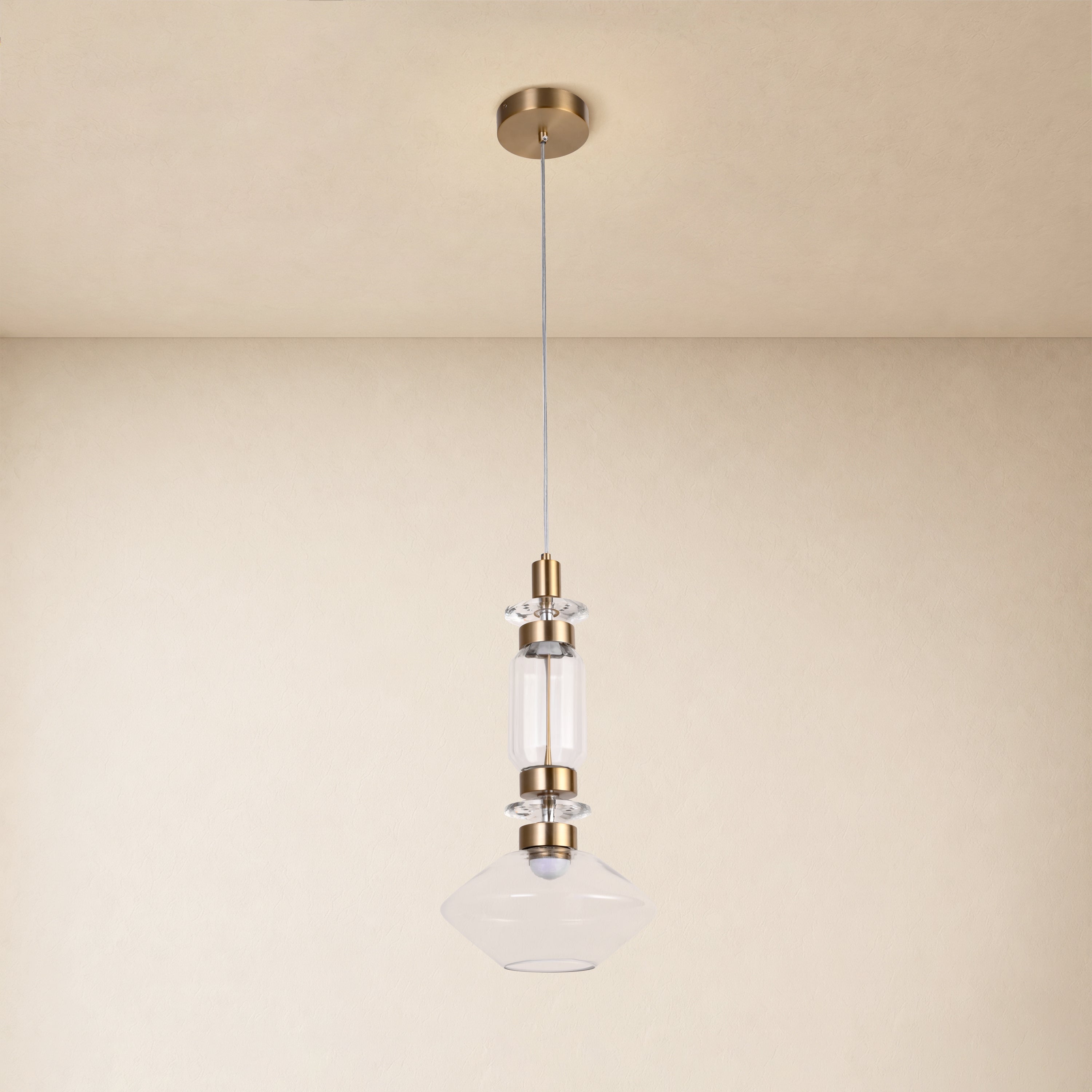 Erelia Crystal Dome Pendant Light 9.4"D