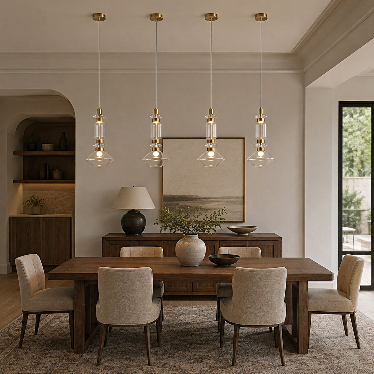 Erelia Crystal Dome Pendant Light 9.4"D