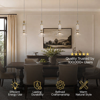 Erelia Crystal Dome Pendant Light 9.4"D