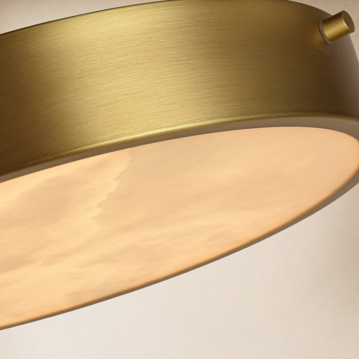 Roselyn Alabaster Round Flush Mount 12"D 