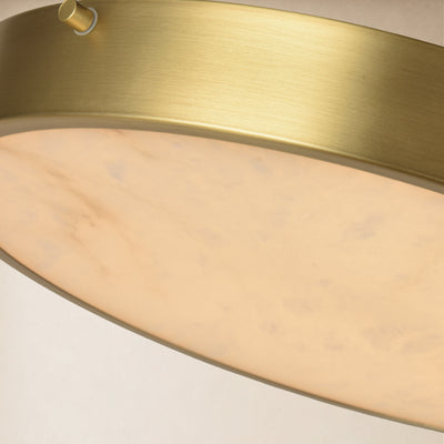 Roselyn Alabaster Round Flush Mount 16"D 