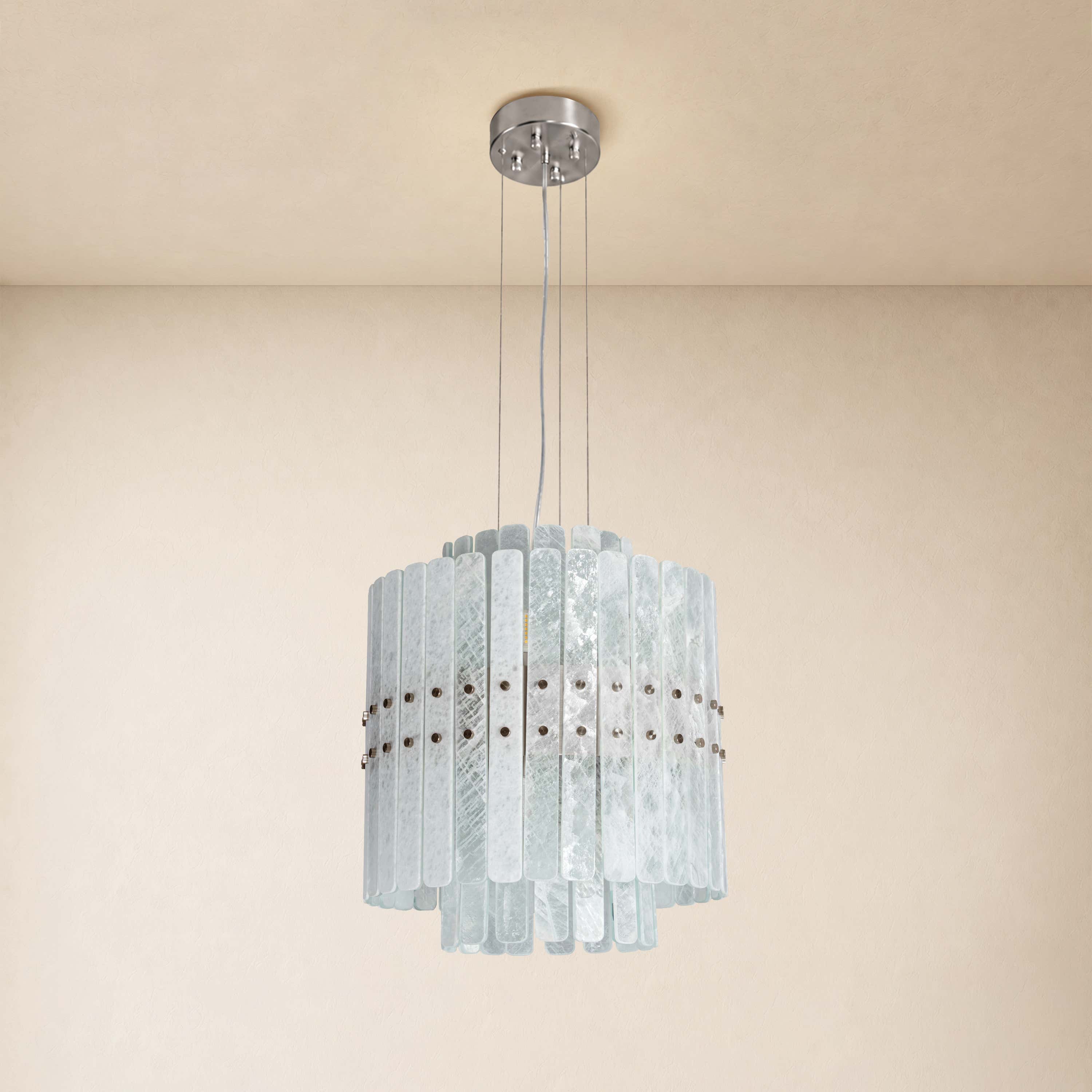 Pietra Crystal Tiered Chandelier 15.7"D