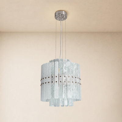 Pietra Arctic White Marble Tiered Chandelier 15.7"D