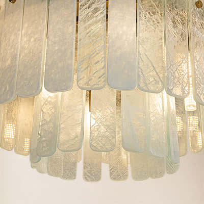 Pietra Crystal Tiered Chandelier 15.7"D