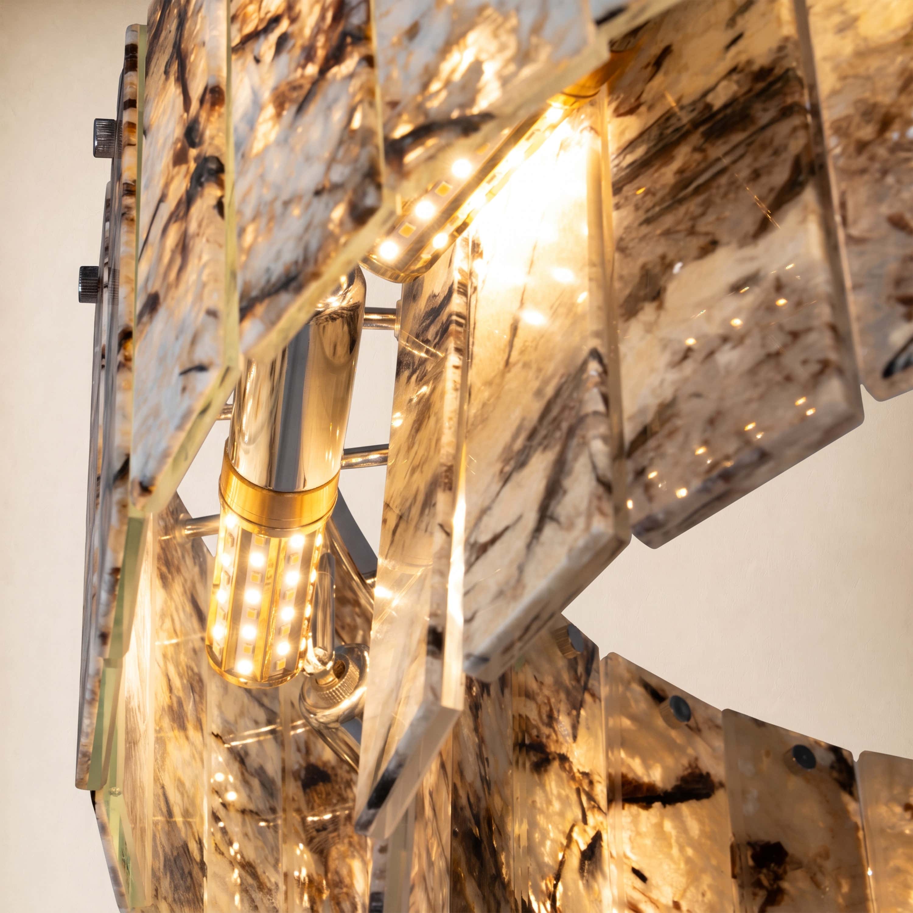 Pietra Quartzite Drum Chandelier 23.6"D