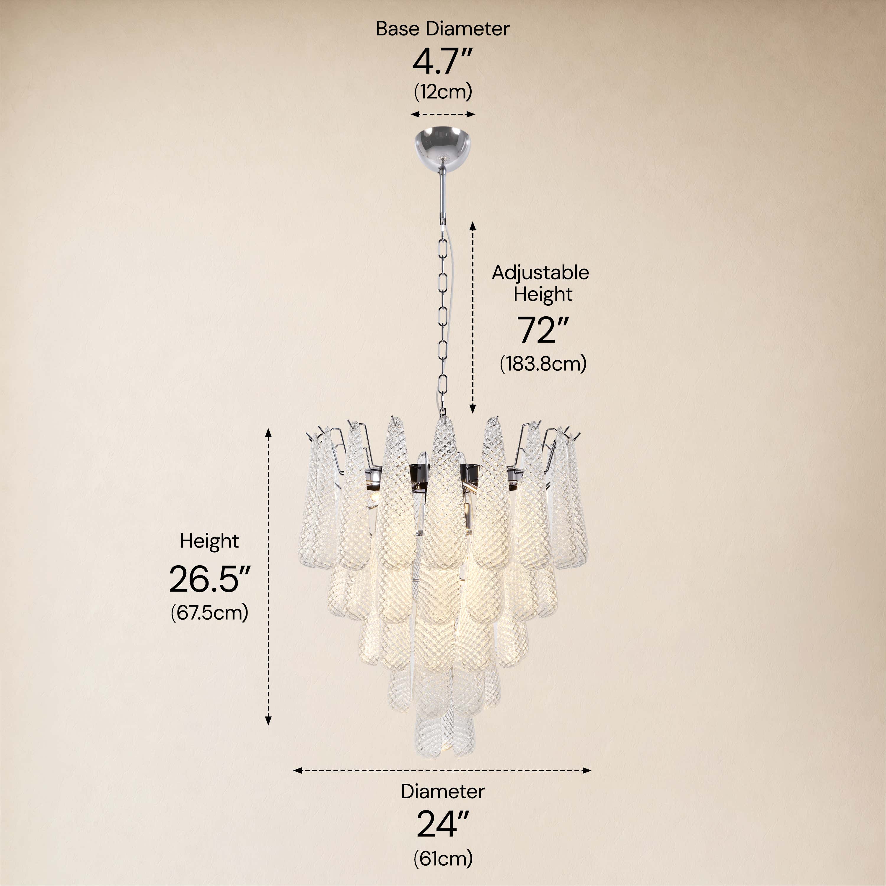 size-image #Finish_Silver,Glass_White,Size_24" dimensions 2