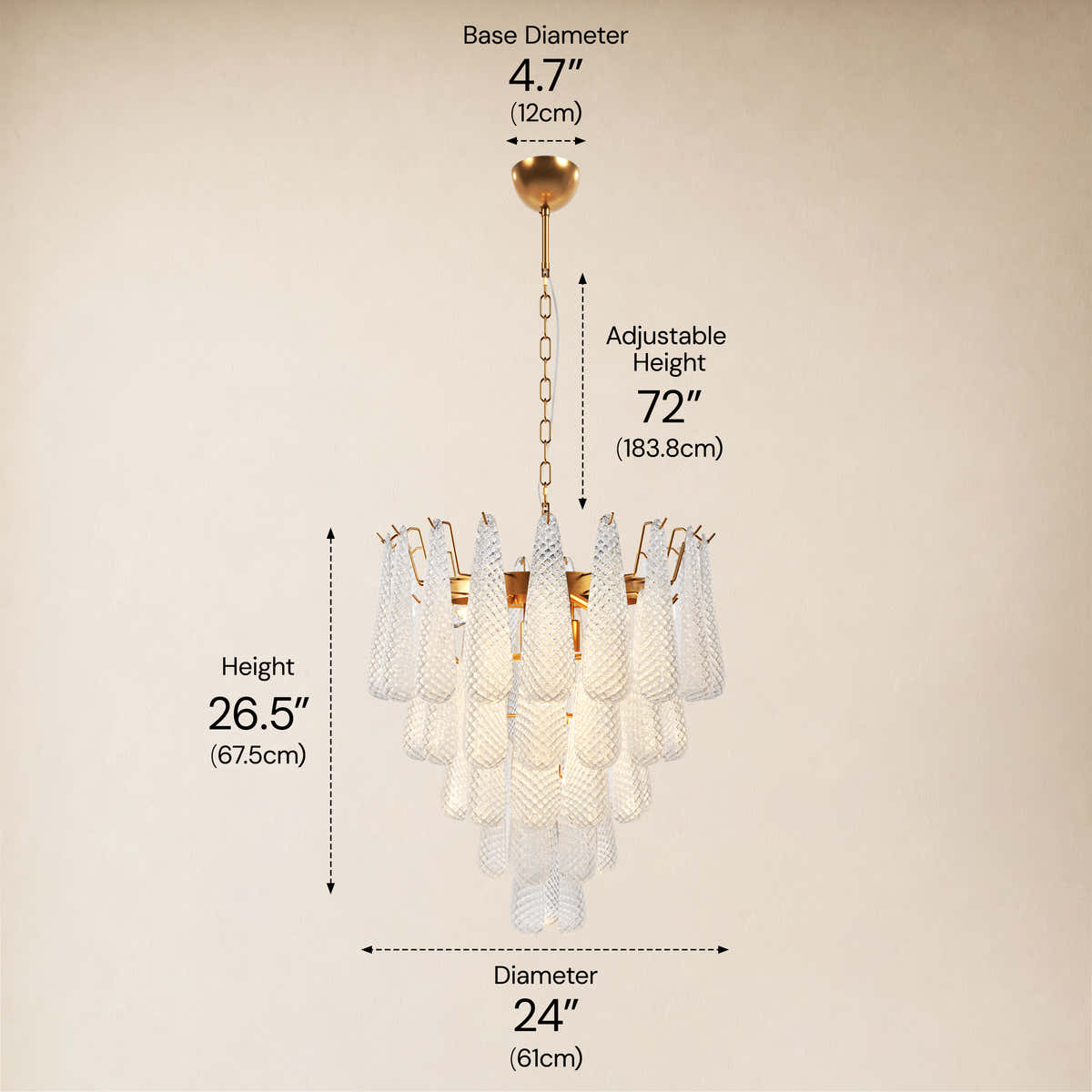size-image #Finish_Gold,Glass_White,Size_24" dimensions 1