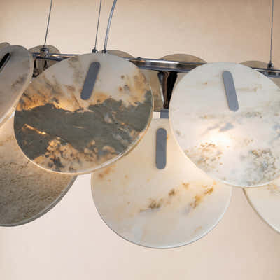 Pietra Marble Disc Chandelier 31.4"D