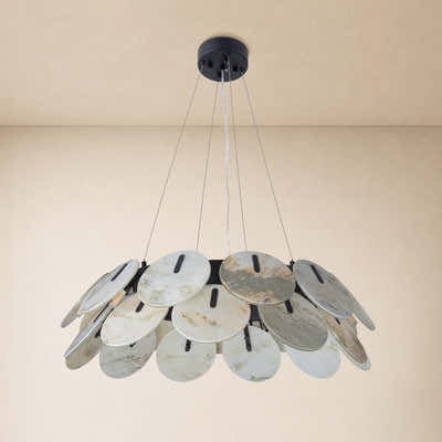 Pietra Marble Disc Chandelier 31.4"D