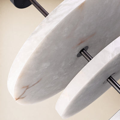 Nocturne Alabaster Layered Disc Chandelier 33.4"D