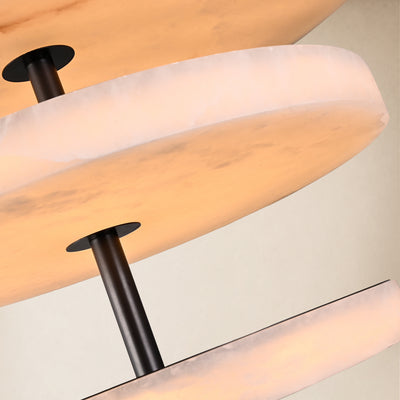 Nocturne Alabaster Layered Disc Chandelier 33.4"D