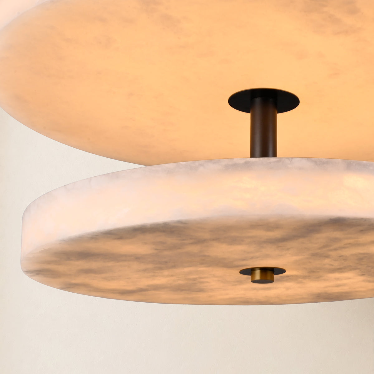 Nocturne Alabaster Layered Disc Chandelier 33.4"D