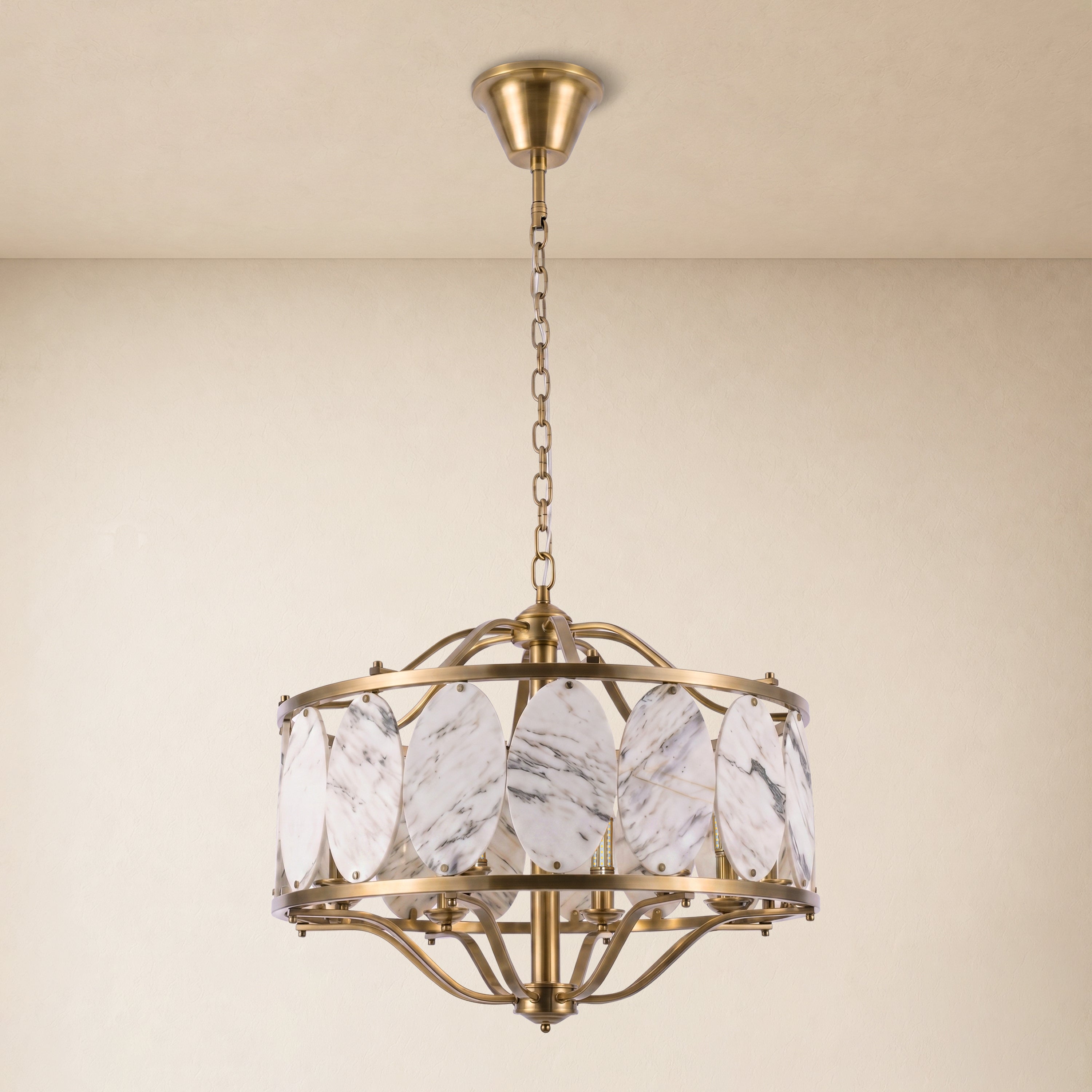 Pietra Quartize Round Chandelier 33.4"D
