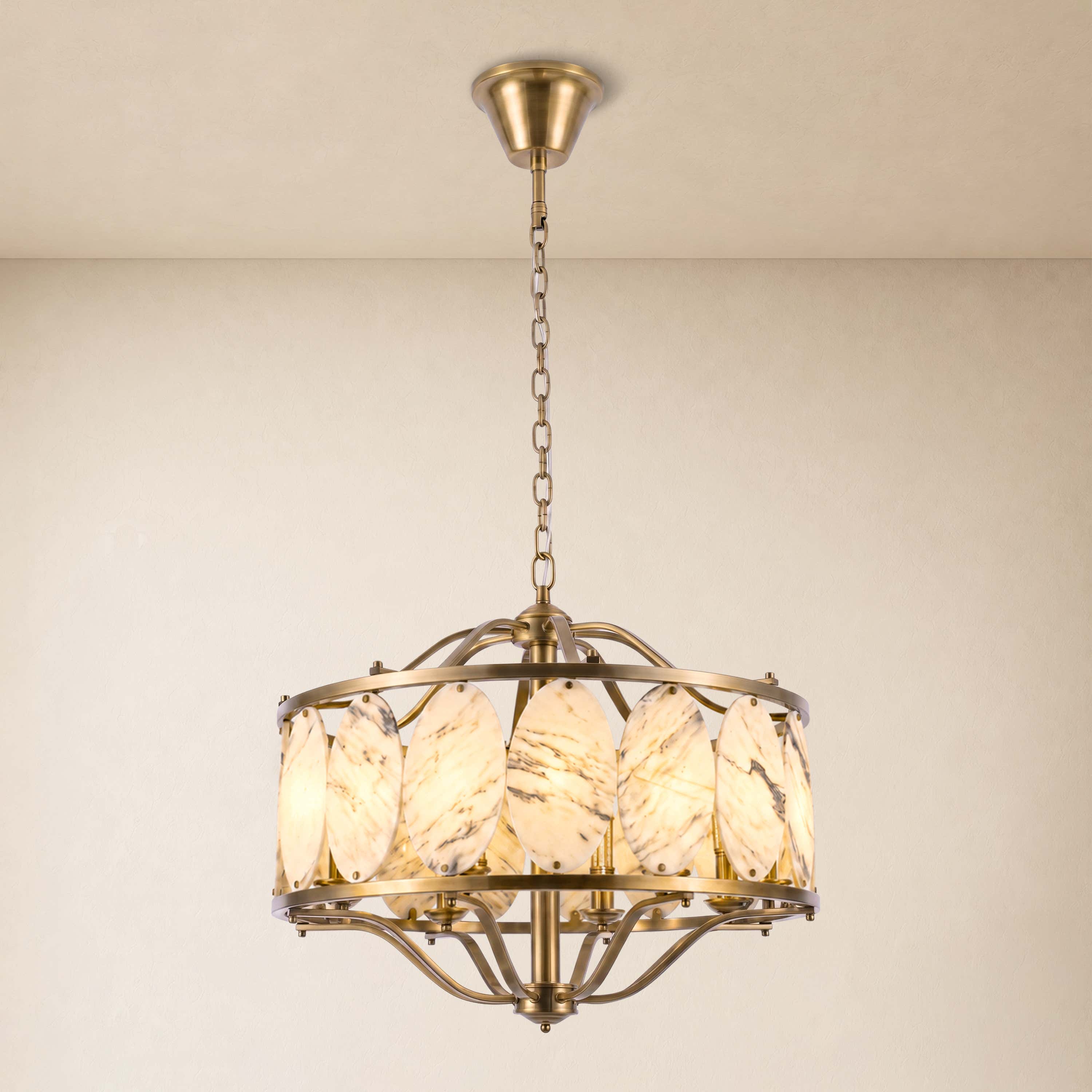 Pietra Quartize Round Chandelier 33.4"D