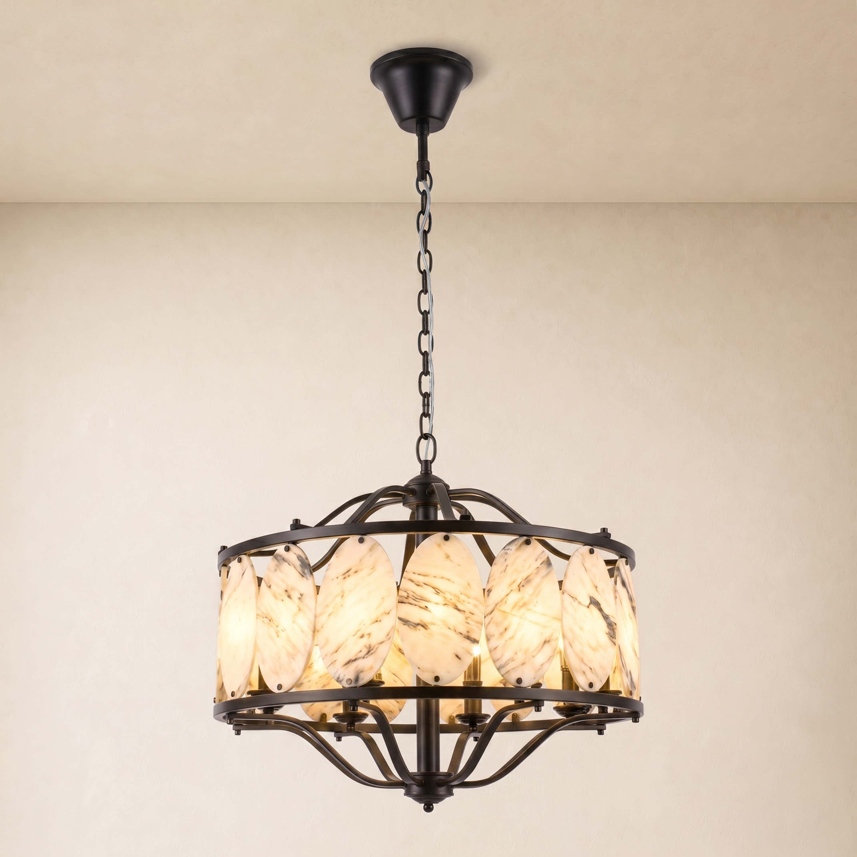Pietra Quartize Round Chandelier 33.4"D