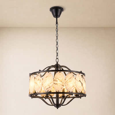Pietra Quartize Round Chandelier 33.4"D